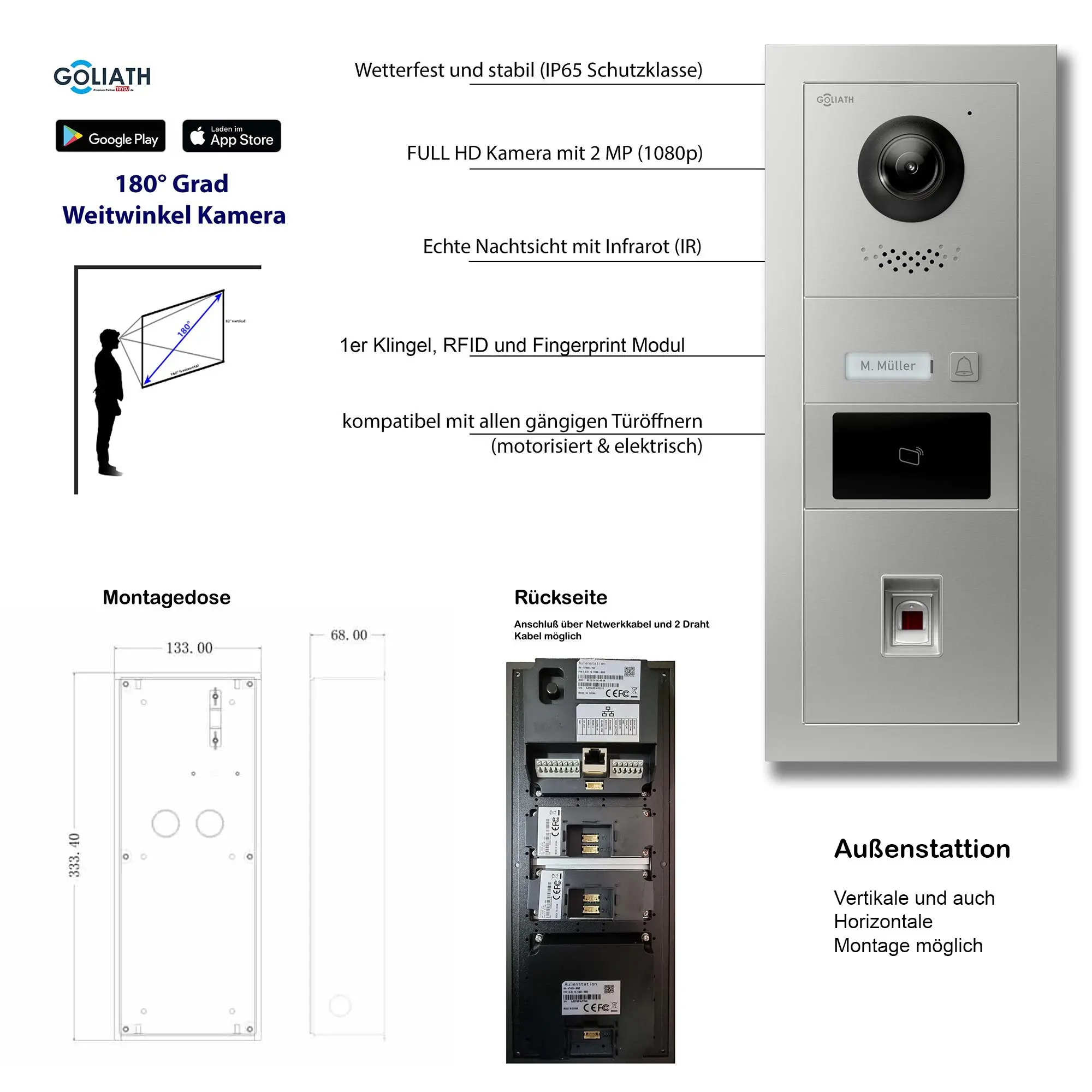 GL-VTA13_Tuerklingel_Tuersprechanlage_Goliath_IP_2-Draht