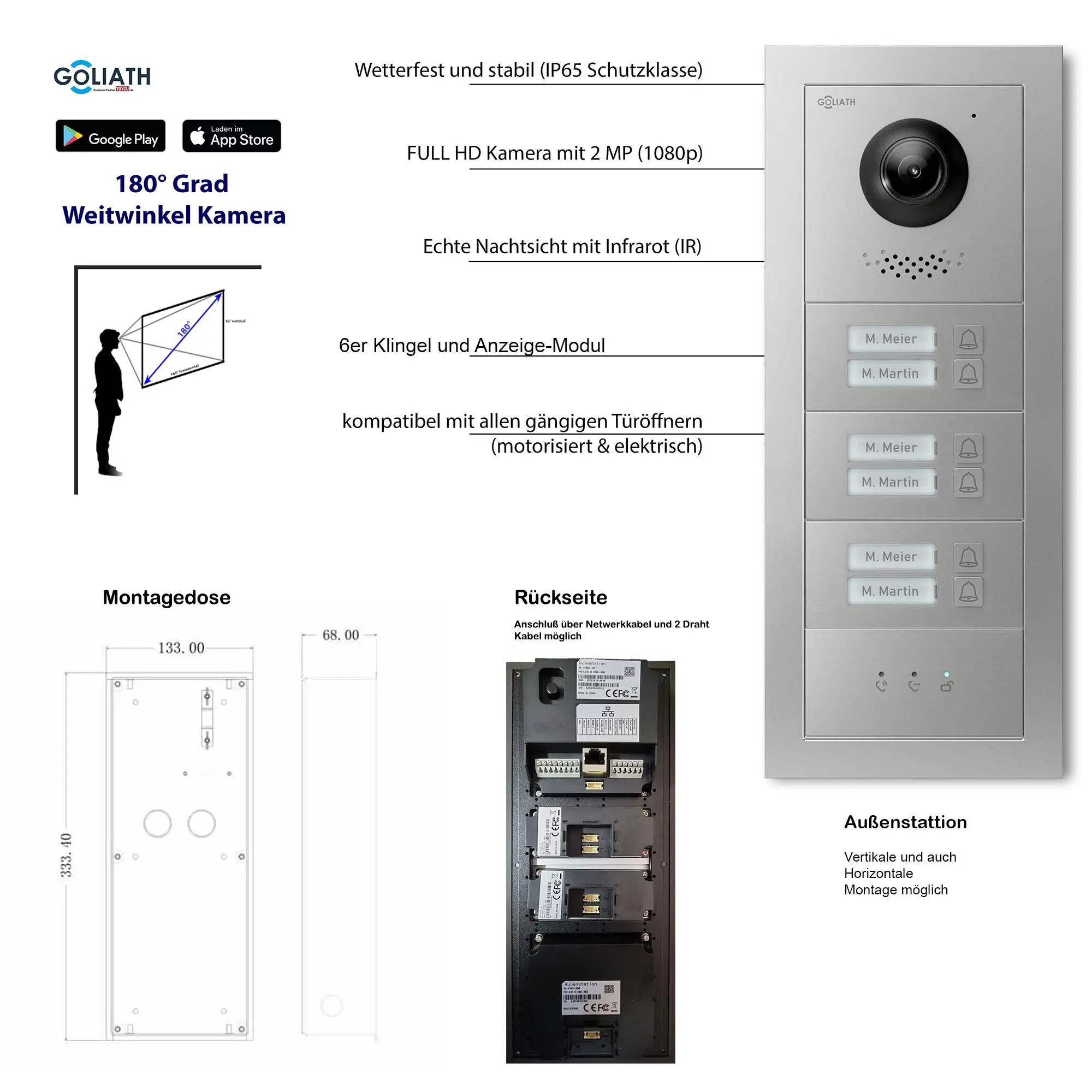 GL-VTA60_Tuerklingel_Tuersprechanlage_Goliath-IP-2-Draht