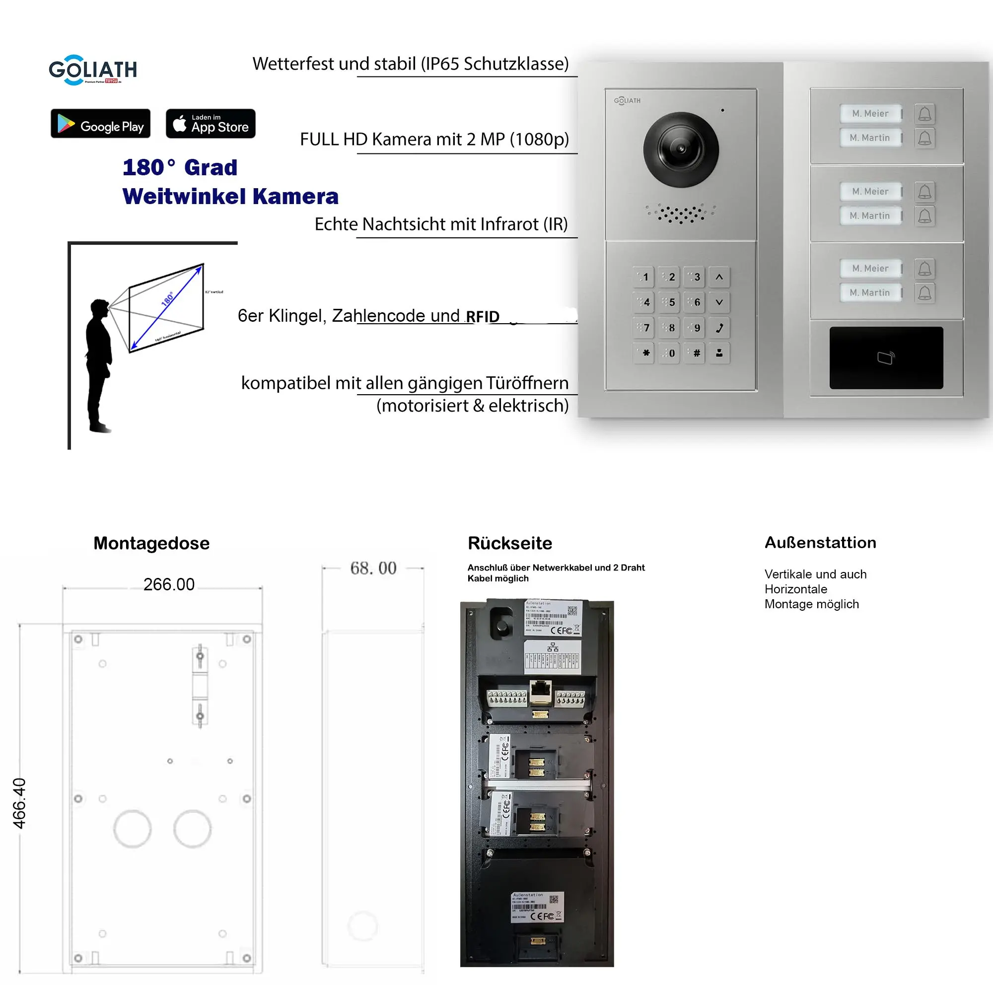 GL-VTA65_Tuerklingel_Tuersprechanlage_Goliath-IP-2-Draht