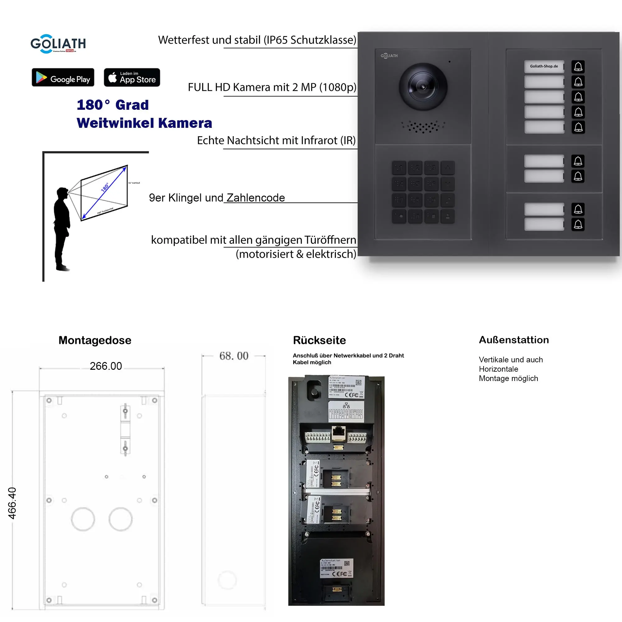 GL-VTA93A_Tuerklingel_Tuersprechanlage_Goliath-IP-2-Draht