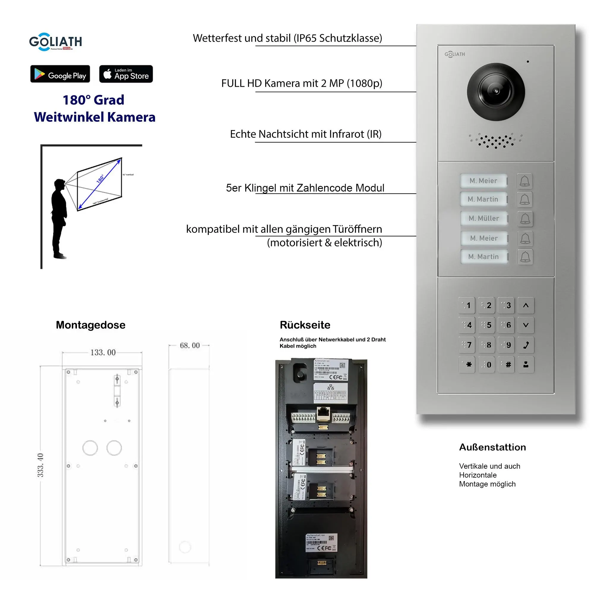 GL-VTA54_Tuerklingel_Tuersprechanlage_Goliath-IP-2-Draht